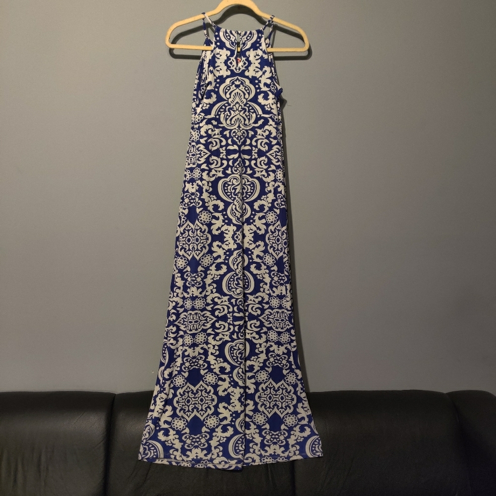 Halter Neck Floral PrintMaxi Dress